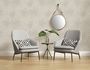 Non-woven wallpaper leaf pattern grey cream 39338-1 4