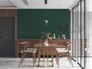Non-woven wallpaper linen look modern dark green 39339-5 1