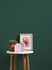 Non-woven wallpaper linen look modern dark green 39339-5 5