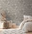 Non-woven wallpaper leaves beige grey silver 39340-2 1