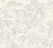 Non-woven wallpaper leaves cream grey silver 39340-3 2