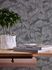 Non-woven wallpaper leaves tropics grey silver 39340-4 4