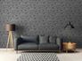 Non-woven wallpaper leaves tropics grey silver 39340-4 3