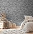 Non-woven wallpaper leaves tropics grey silver 39340-4 11