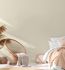 Non-woven wallpaper plain textile look cream white 39341-4 7