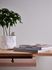 Non-woven wallpaper linen look plain grey blue 39547-5 1
