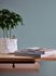 Non-woven wallpaper linen look plain blue 39547-6 1