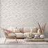 Non-woven wallpaper branches white pink metallic 39548-1 3