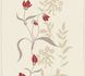 Non-woven wallpaper flowers cream red grey gloss 95874-1 2
