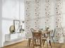 Non-woven wallpaper flowers cream red grey gloss 95874-1 6