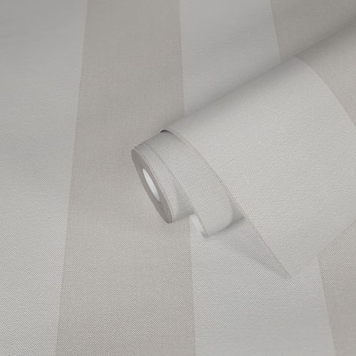 Non-woven wallpaper stripes texture cream beige 3979-66