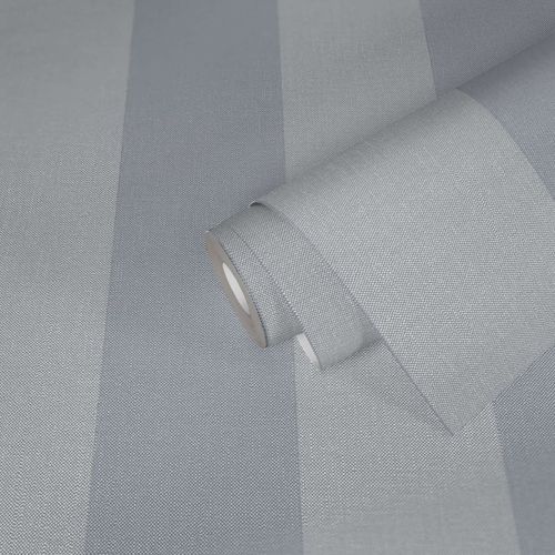Non-woven wallpaper stripes texture blue grey 3979-97