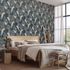 Non-woven wallpaper floral bird blue brown pink 10414-08 1
