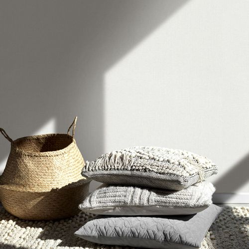 Non-woven wallpaper textile look light grey white 10359-31