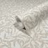 Non-woven wallpaper floral leaves motif grey beige 47641 2