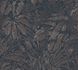 Non-woven wallpaper leaf pattern blue brown silver 39560-5 2