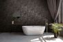 Non-woven wallpaper leaf pattern black silver 39560-6 1