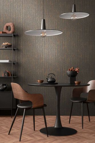 Non-woven wallpaper wood look cream yellow gold 39561-6