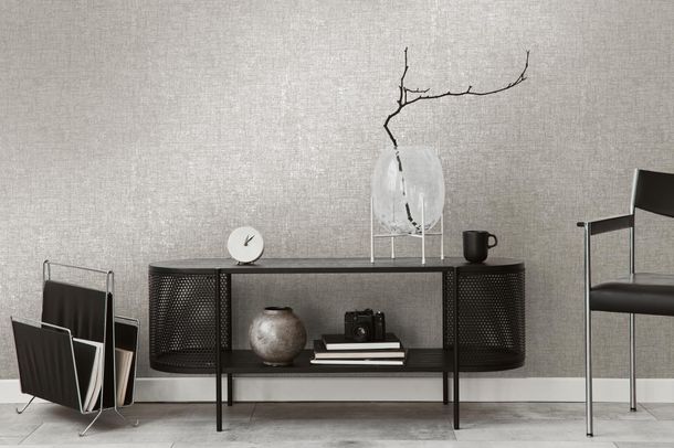Non-woven wallpaper texture used look grey 39564-4