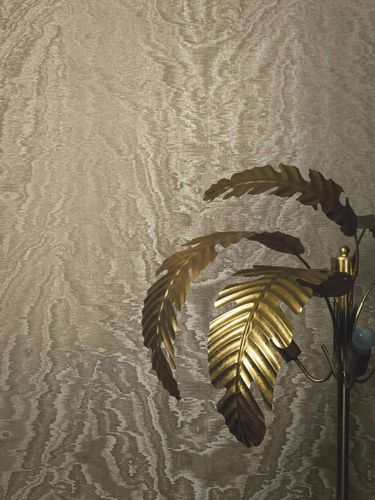 Non-woven wallpaper waves pattern gold metallic 86541