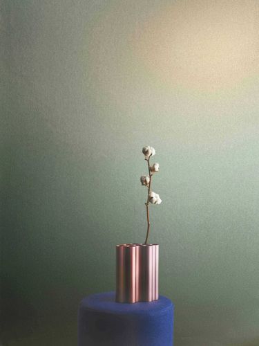 Non-woven wallpaper metal look green gold glitter 86563