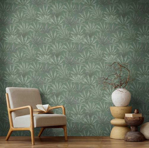 Designer wallpaper Michalsky leaves green white 39984-1
