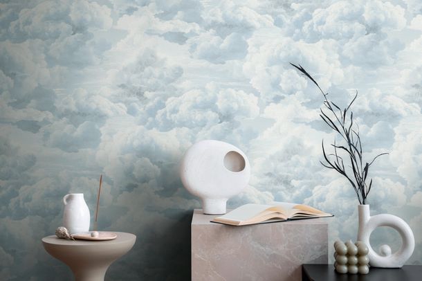 Designer wallpaper Michalsky clouds blue white 39985-3