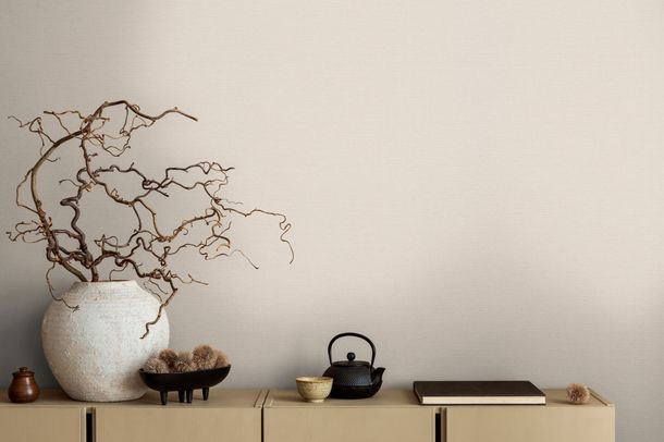 Designer wallpaper Michalsky linen look cream 39988-1