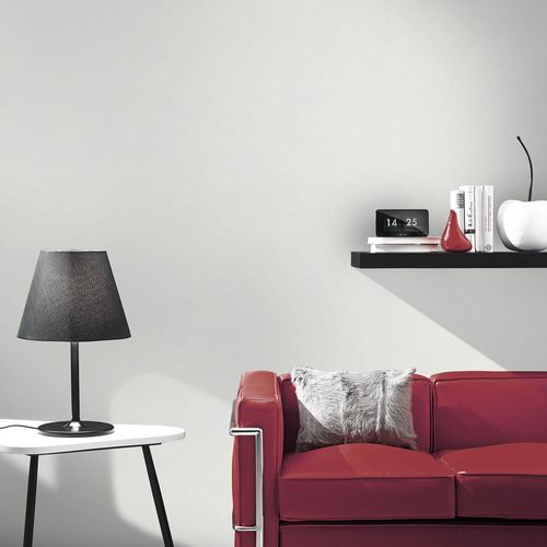 Non-woven wallpaper plain textile look white 10430-01