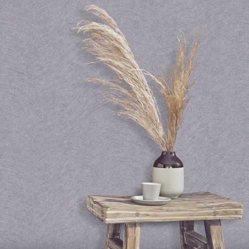 Non-woven wallpaper plaster look grey 10434-10