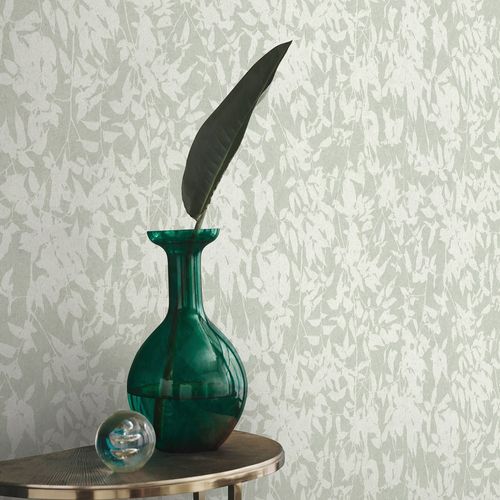 Non-woven wallpaper floral green cream 10435-07