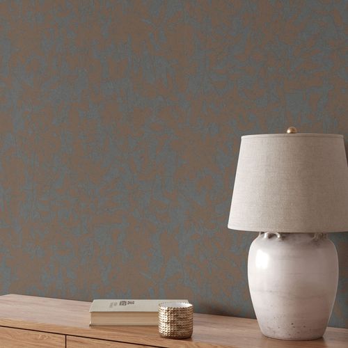 Non-woven wallpaper floral grey brown 10435-47