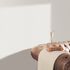 Non-woven wallpaper plain white cream metallic 10437-01 5