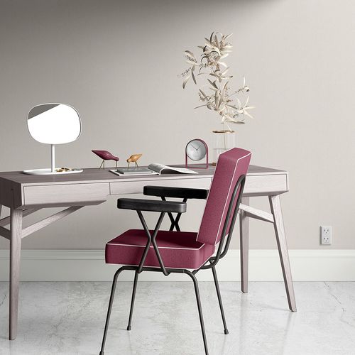 Non-woven wallpaper plain beige grey metallic 10437-38