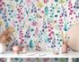 Non-woven wallpaper wildflowers white colourful 39606-1 6