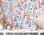 Non-woven wallpaper wildflowers grey orange 39606-3 1