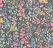 Non-woven wallpaper wildflowers black colourful 39606-4 2