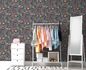 Non-woven wallpaper wildflowers black colourful 39606-4 5