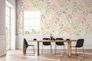 Non-woven wallpaper tropical cream colourful 39693-1 1