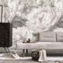 Wall mural Guido Maria Kretschmer flowers grey cream 1