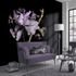 Wall mural round Guido Maria Kretschmer Floral black purple 1