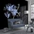Wall mural round Guido Maria Kretschmer floral blue black 4