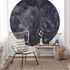 Wall mural round Guido Maria Kretschmer flowers blue 1
