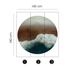 Wall mural round Guido Maria Kretschmer wave brown blue 3