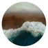 Wall mural round Guido Maria Kretschmer wave brown blue 2