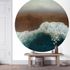 Wall mural round Guido Maria Kretschmer wave brown blue 1