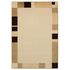 Woven carpet Milano border graphic beige brown carpet 1