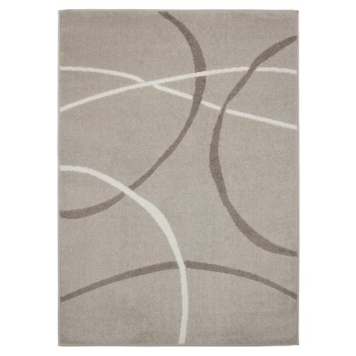 Woven carpet Milano lines pattern beige gray carpet