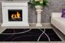 Woven carpet Milano lines pattern black purple carpet 3