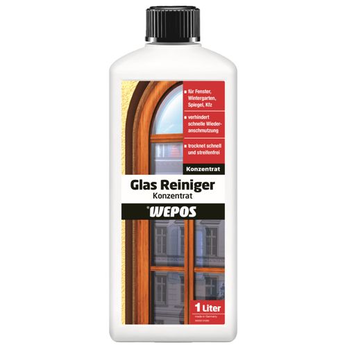 Wepos professional glass cleaner 1 L streak-free